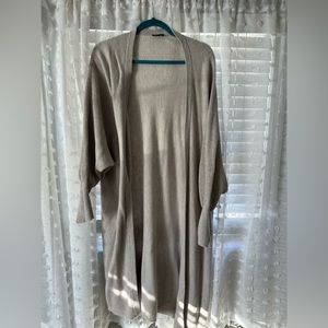 Express, Gray Oversized Duster Cardigan, Size L